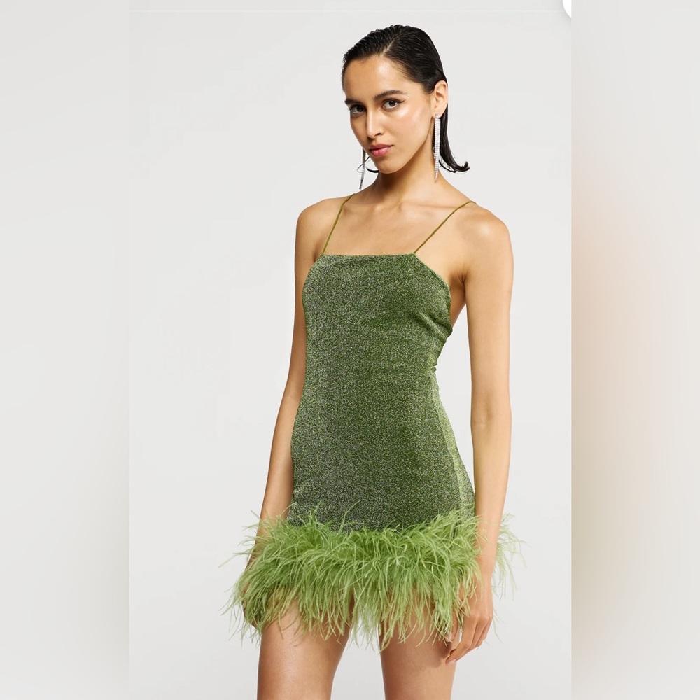 NWT Oseree LUMIÈRE PLUMAGE MINI DRESS, size S